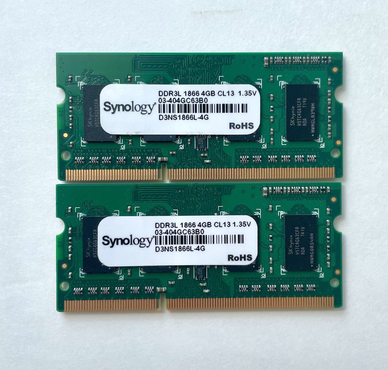 Synology 8GB (2x4GB) DDR3L 1866 SO-DIMM RAM CL13 1.35V D3NS1866L-4G
