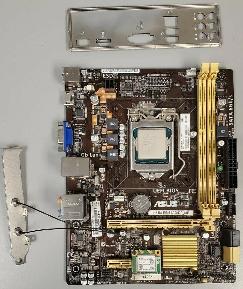 MOBO-CPU-16GB RAM COMBO, i7-4790s, Samsung DDR3, ASUS H81M-E Mobo w/ IO Shield 