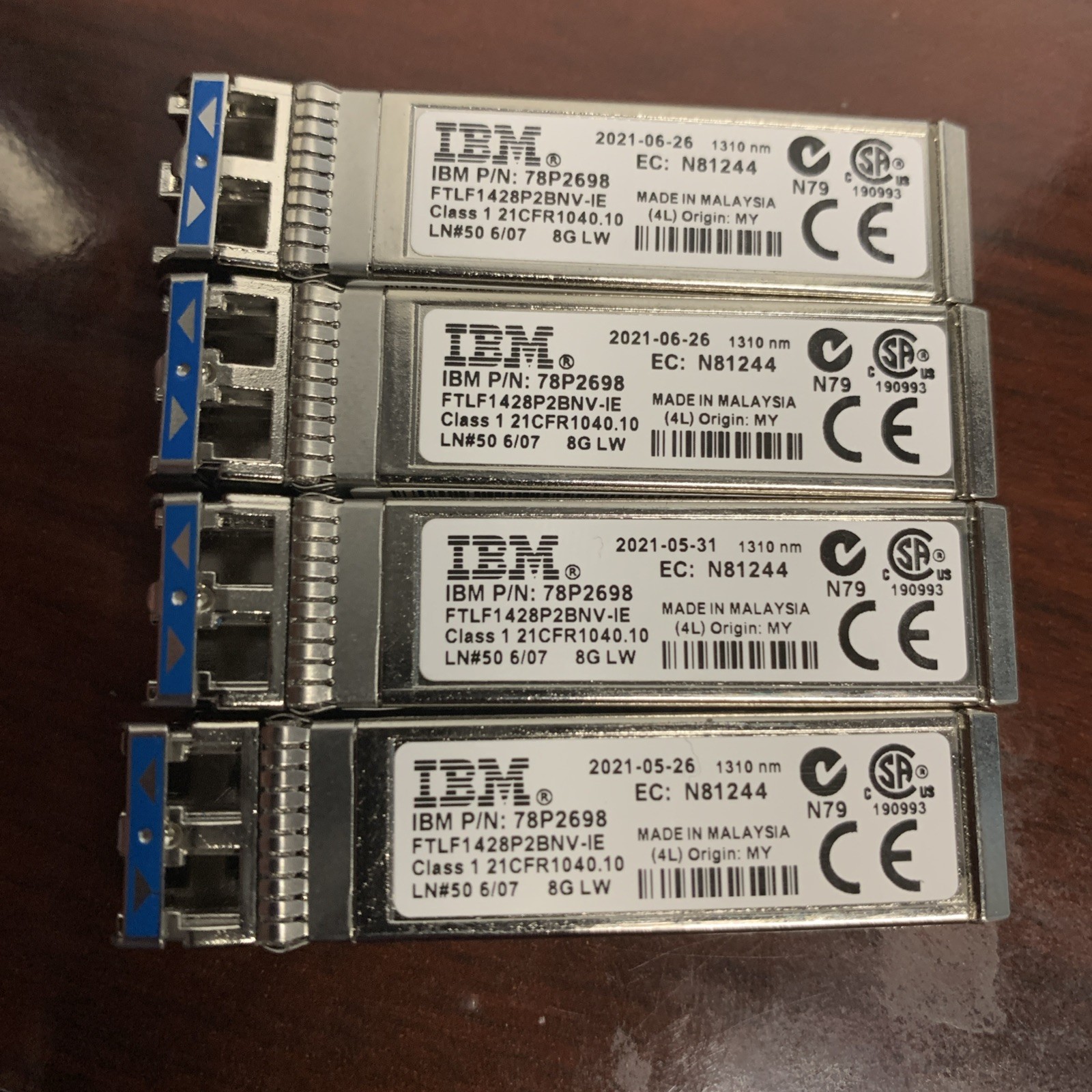 IBM 78p2698 8Gb LW Transceiver ( lot of 4 modules)