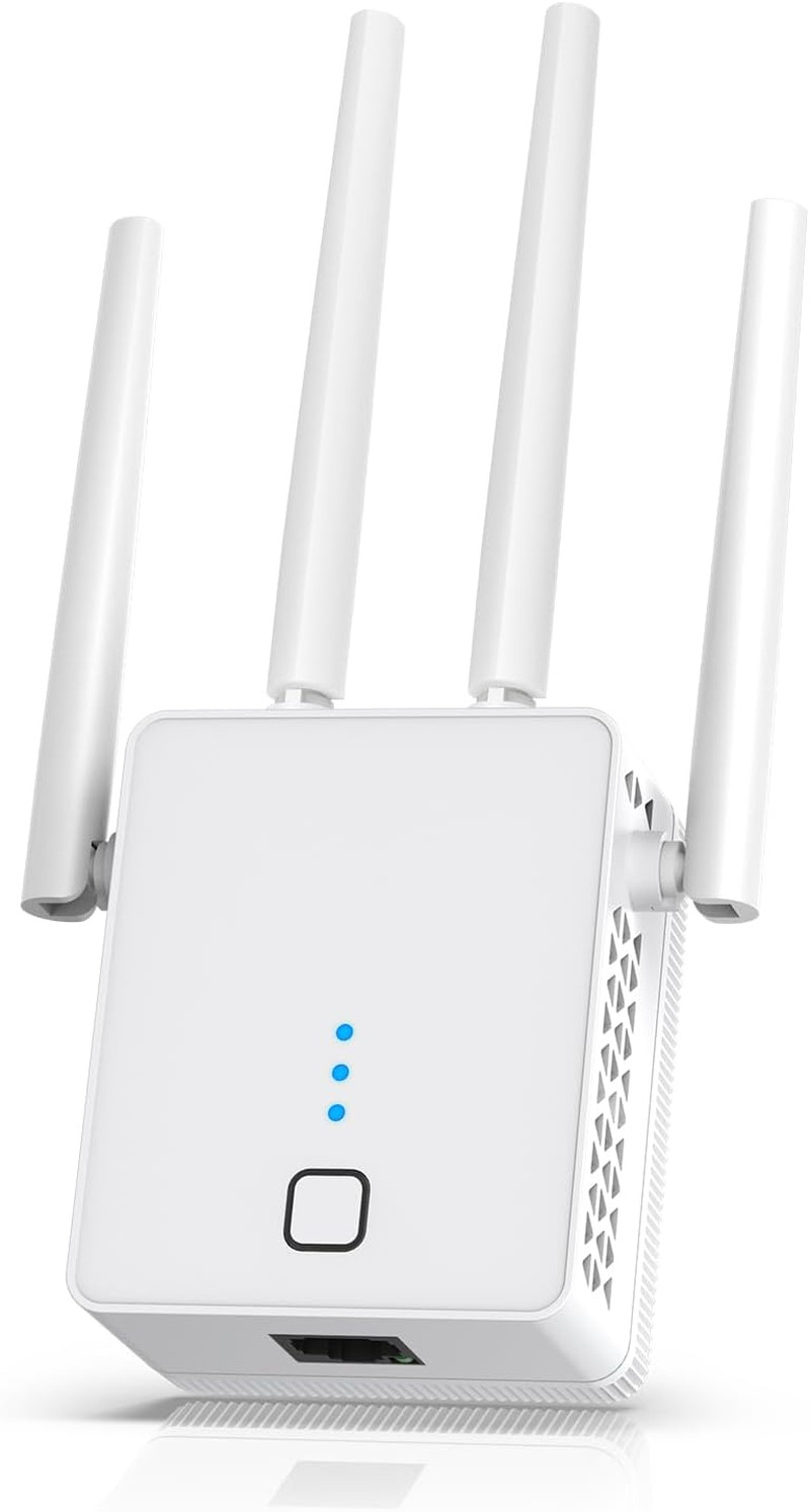 Wifi Extender, 2026 Fastest Wifi Booster 1200Mbps Dual Band (5Ghz/2.4Ghz) Wifi E
