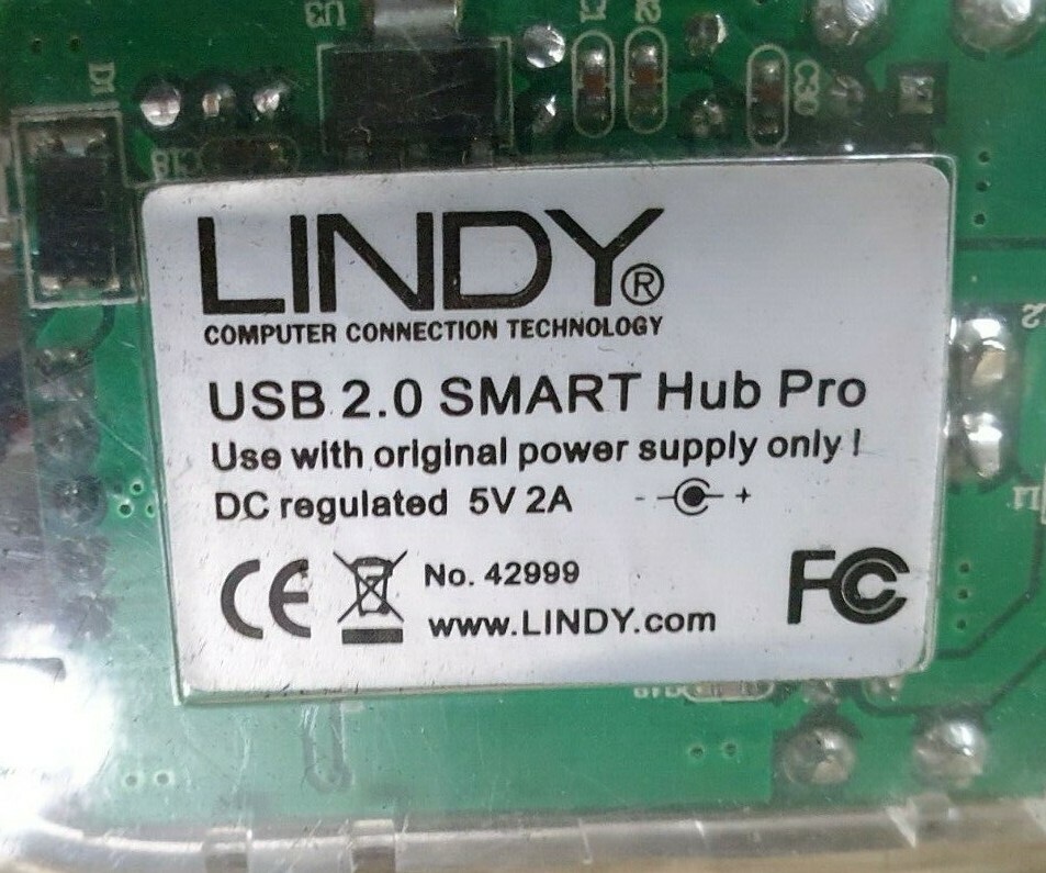 LINDY 42999 USB 2.0 SMART HUB PRO 2/PK (R3S9.1B3)