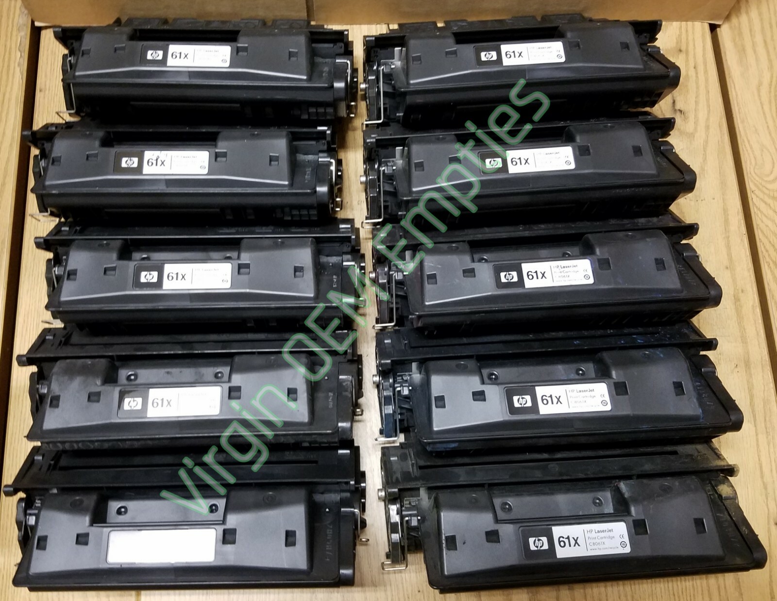 10 Virgin Genuine Empty HP 61X Laser Toner Cartridges  C8061X