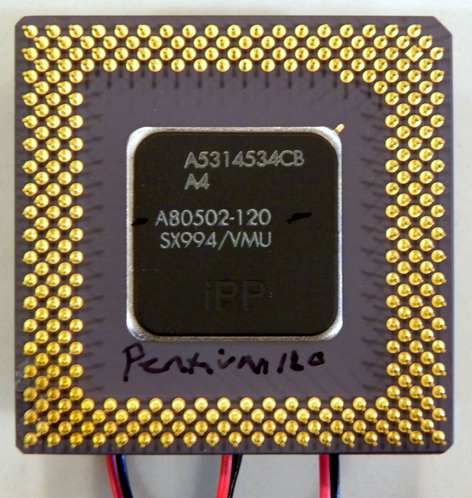 INTEL Pentium 120Mhz Ceramic CPU Processor A80502120/SX994 with HeatSink & Fan