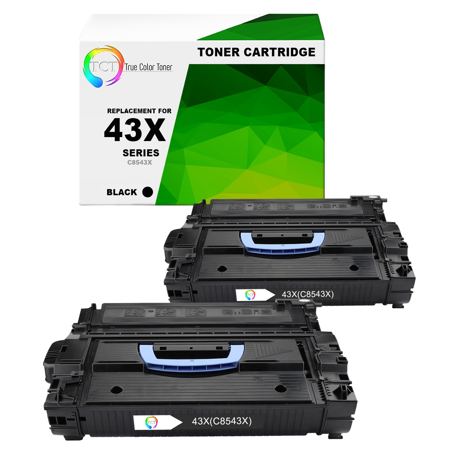 TCT 2 Black C8543X 43X High Yield Toner Cartridges For HP LaserJet 9000 9050