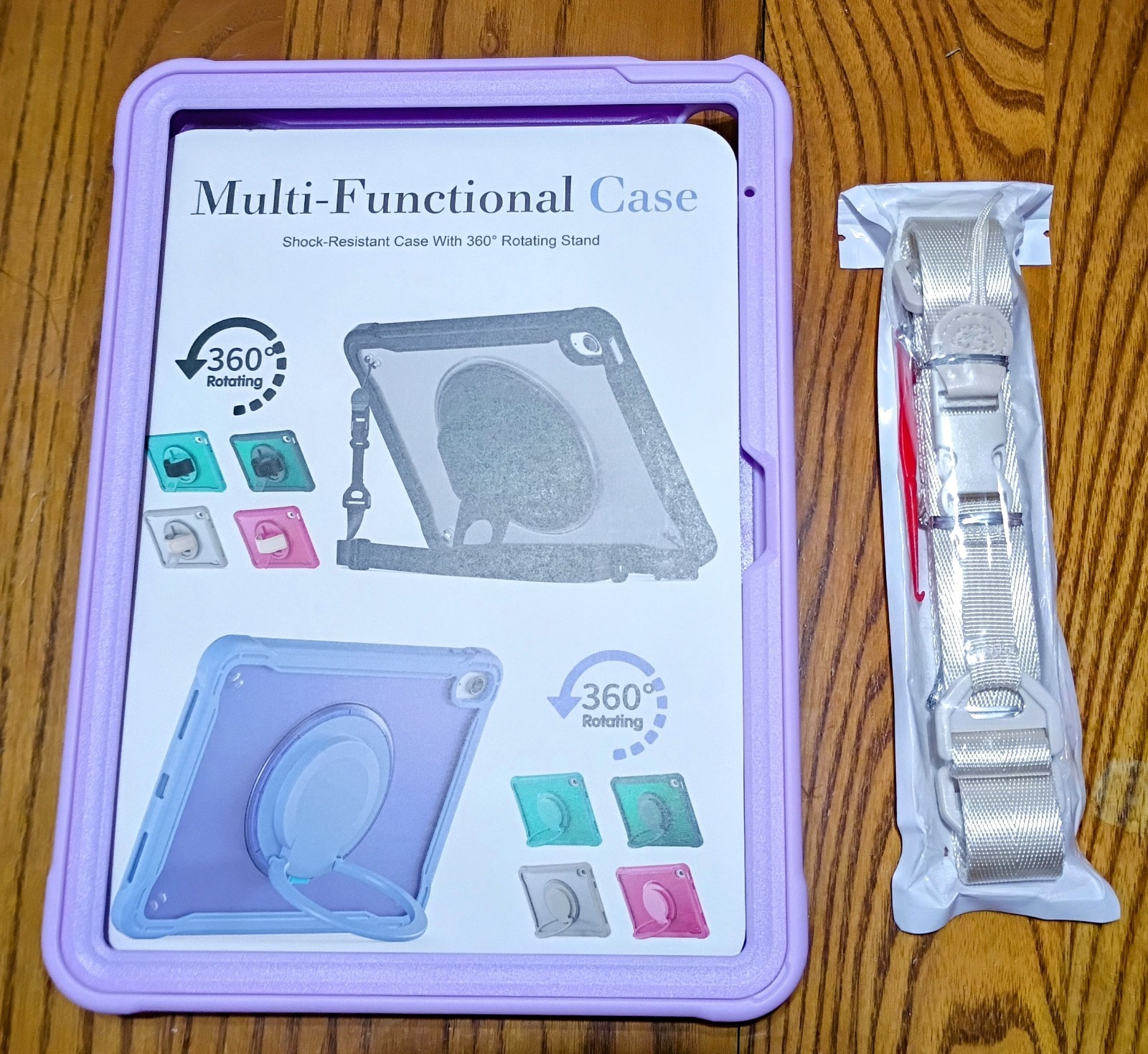 ProCase Shock-Resistant 360° Rotating Stand Case for iPad 10th Gen 10.9" Purple