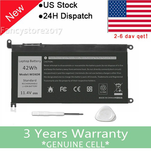 WDX0R WDXOR Laptop Battery 42Wh For Inspiron 15 5567 5568 13 5368 7368 7569 7579