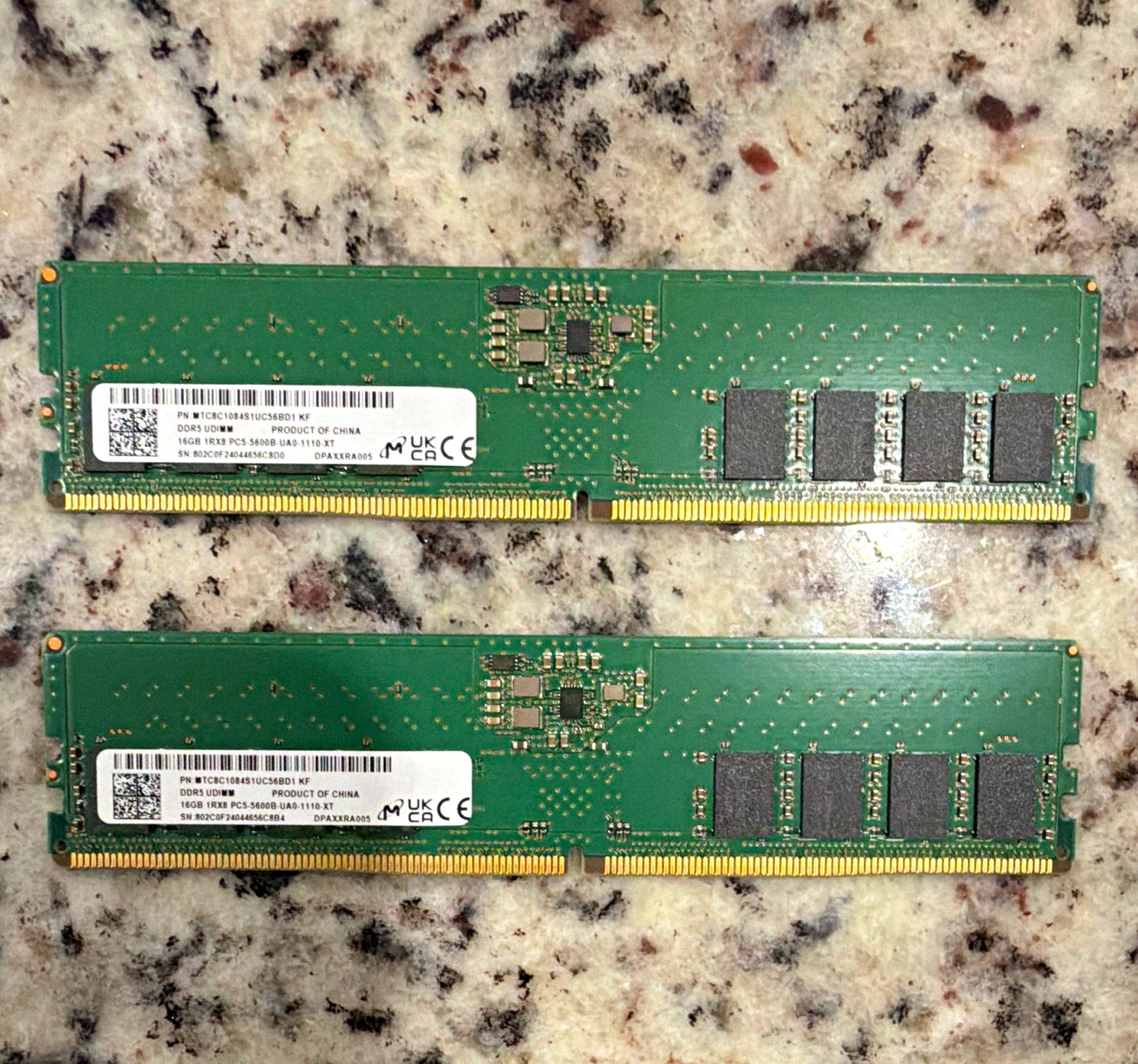 Micron 32GB (2x16GB) DDR5 UDIMM PC5-5600B 288-Pin RAM MTC8C1084S1UC56BD1KF