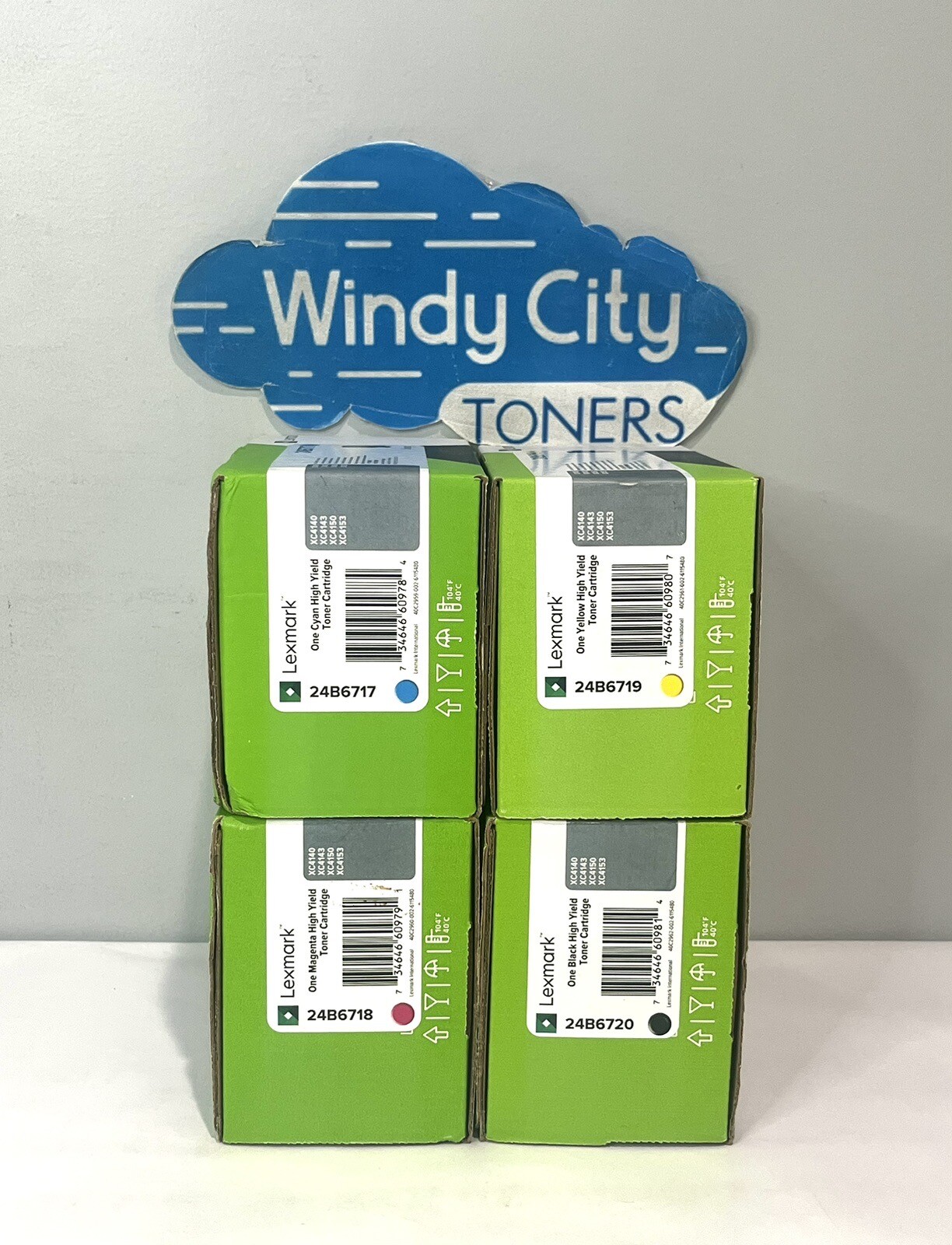 Lexmark 24B6717 24B6718 24B6719 24B6720 XC4140 XC4150 High Yield Toner Cartridge