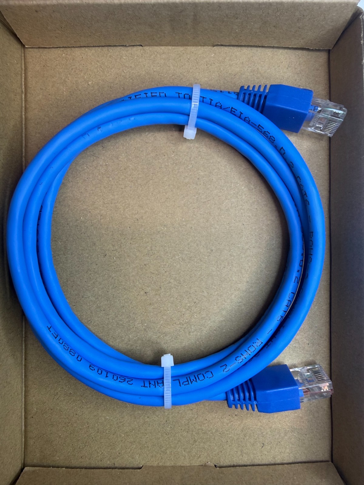 Slyfer Cat6 Ethernet Cable 5 ft Blue Solid Copper 23 AWG RJ45 10GB Max Speed