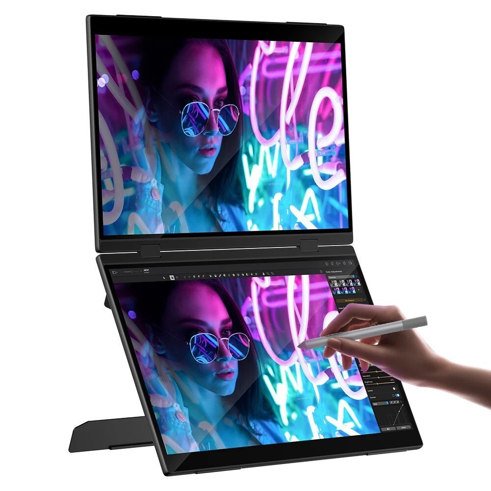 UPERFECT Delta Pro Touch 16" 2K QHD Portable Monitor Dual Screen with Pen Used B