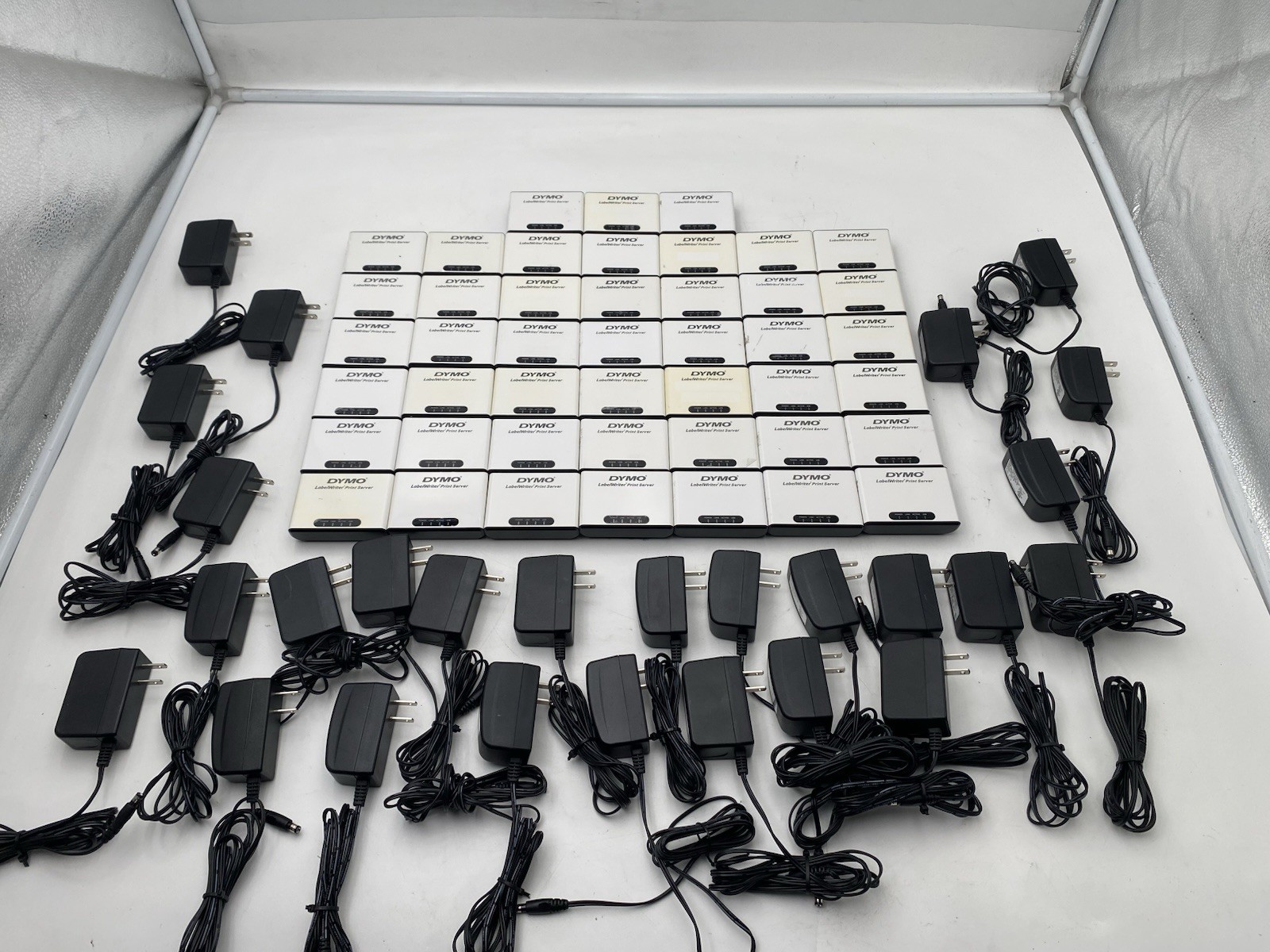 Lot of 45 DYMO LabelWriter Print Server KC 301 w/ 27x Power Adapters