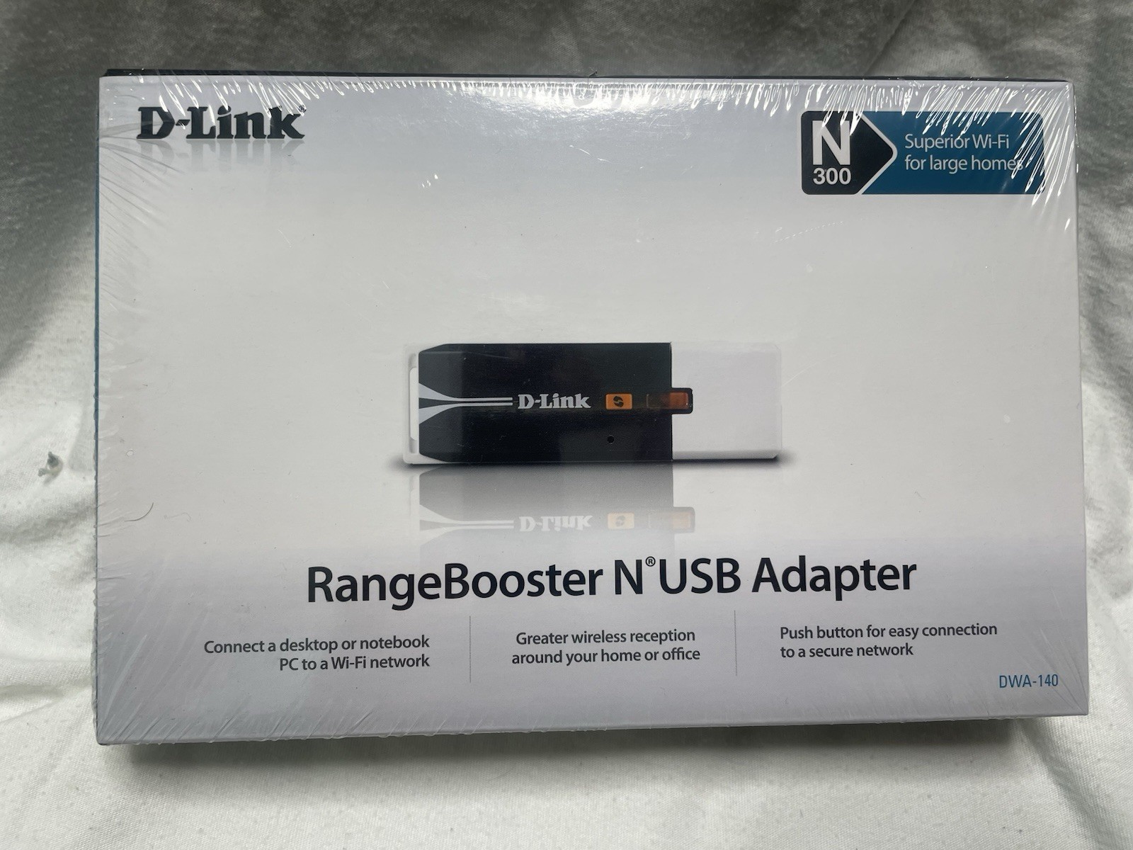 NEW SEALED D-Link Range Booster N USB Adapter DWA-140 N300 Rangebooster for WIFI