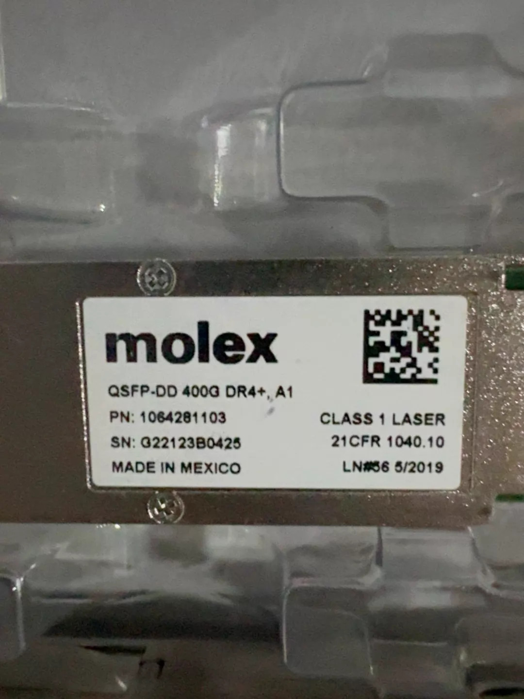 1PC Molex 1064281103 QSFP-DD 400G DR4+ A1 Transceiver Module