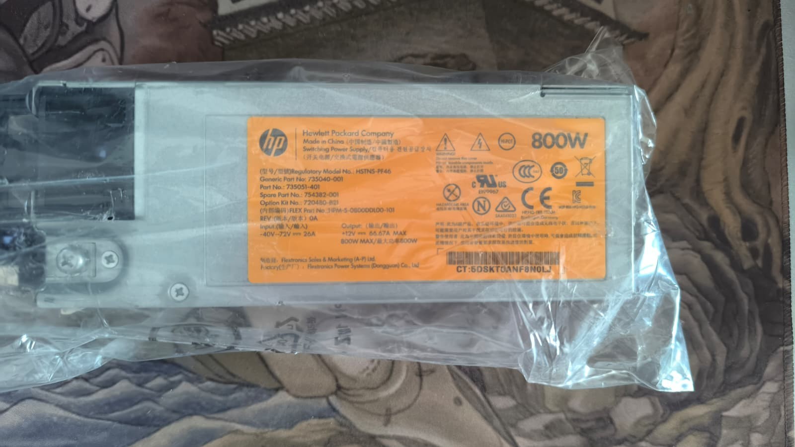 HP 800W Server Power Supply HSTNS-PF46 735051-401 754382-001 Flex Slot PSU