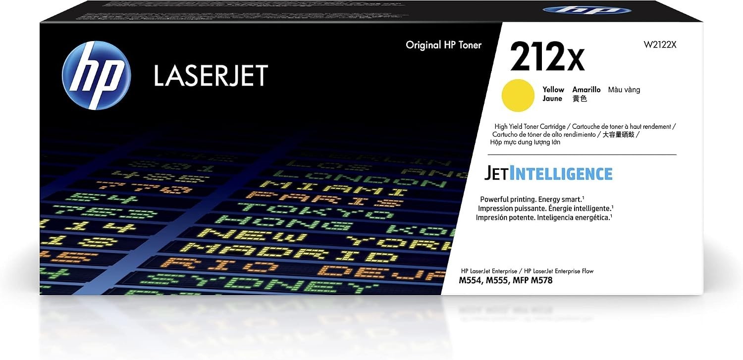 HP 212X Yellow High Yield Toner Cartridge (W2122X)