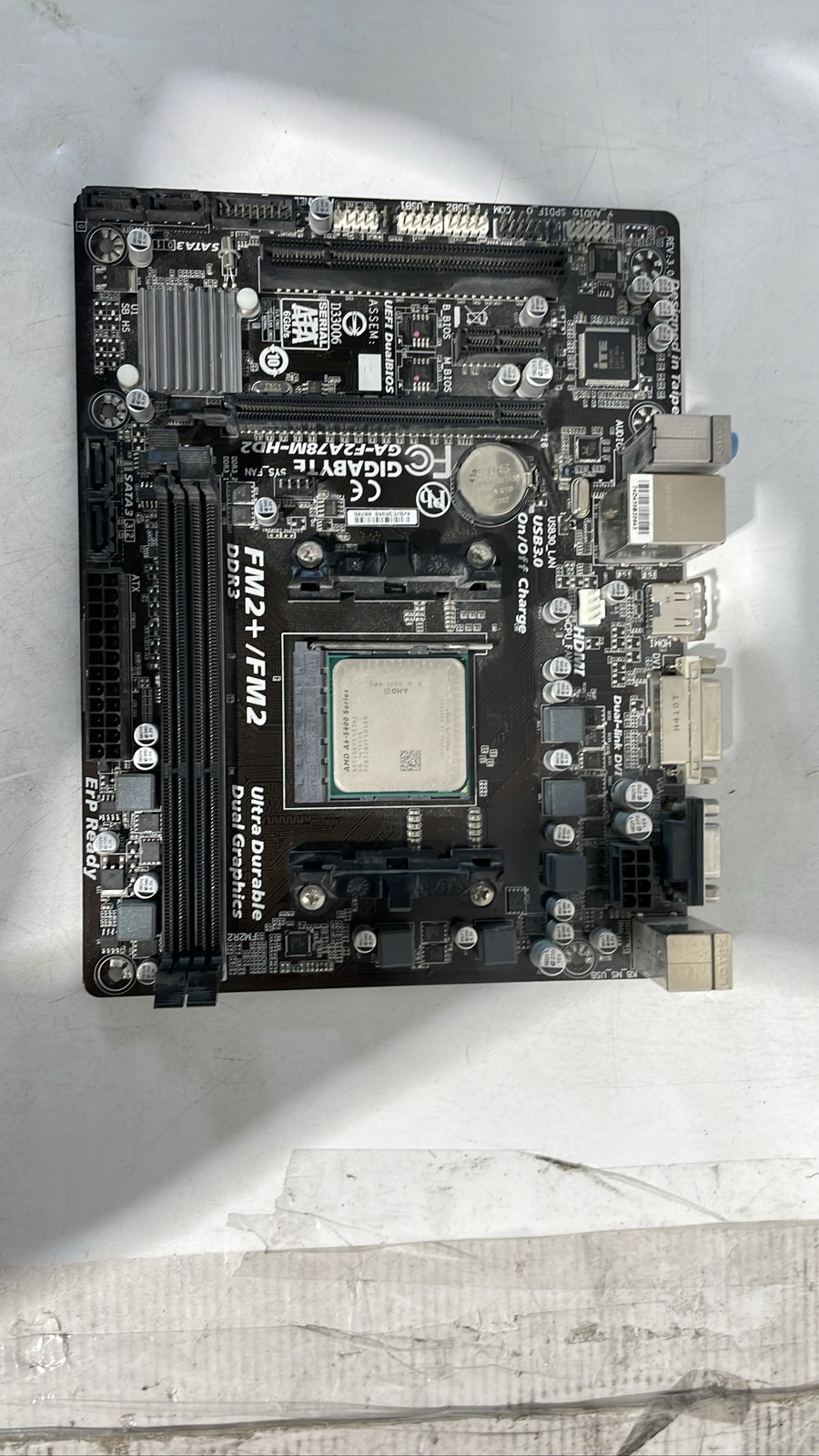 Gigabyte GA-F2A78M-HD2 AMD Motherboard A6-5400K CPU Combo Micro ATX DDR3 FM2+