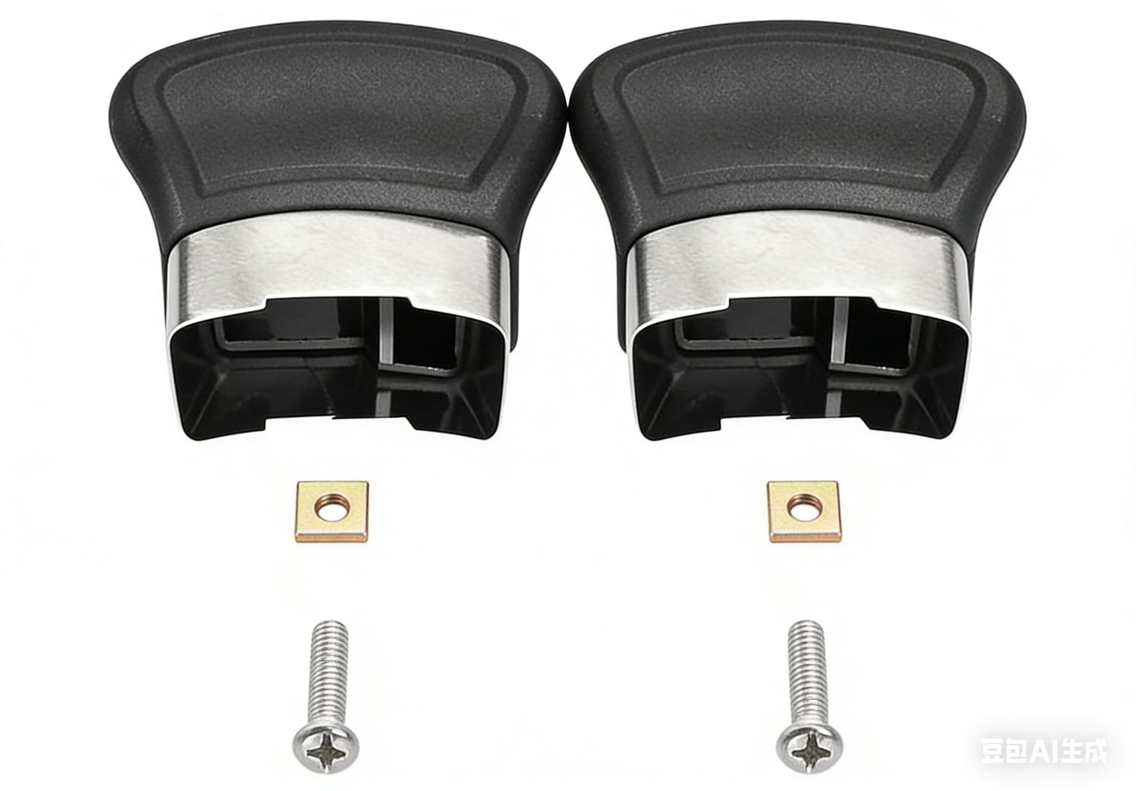 2 Pcs Pot Handles Replacement Short Side Pan Handle with Screws Single Hole