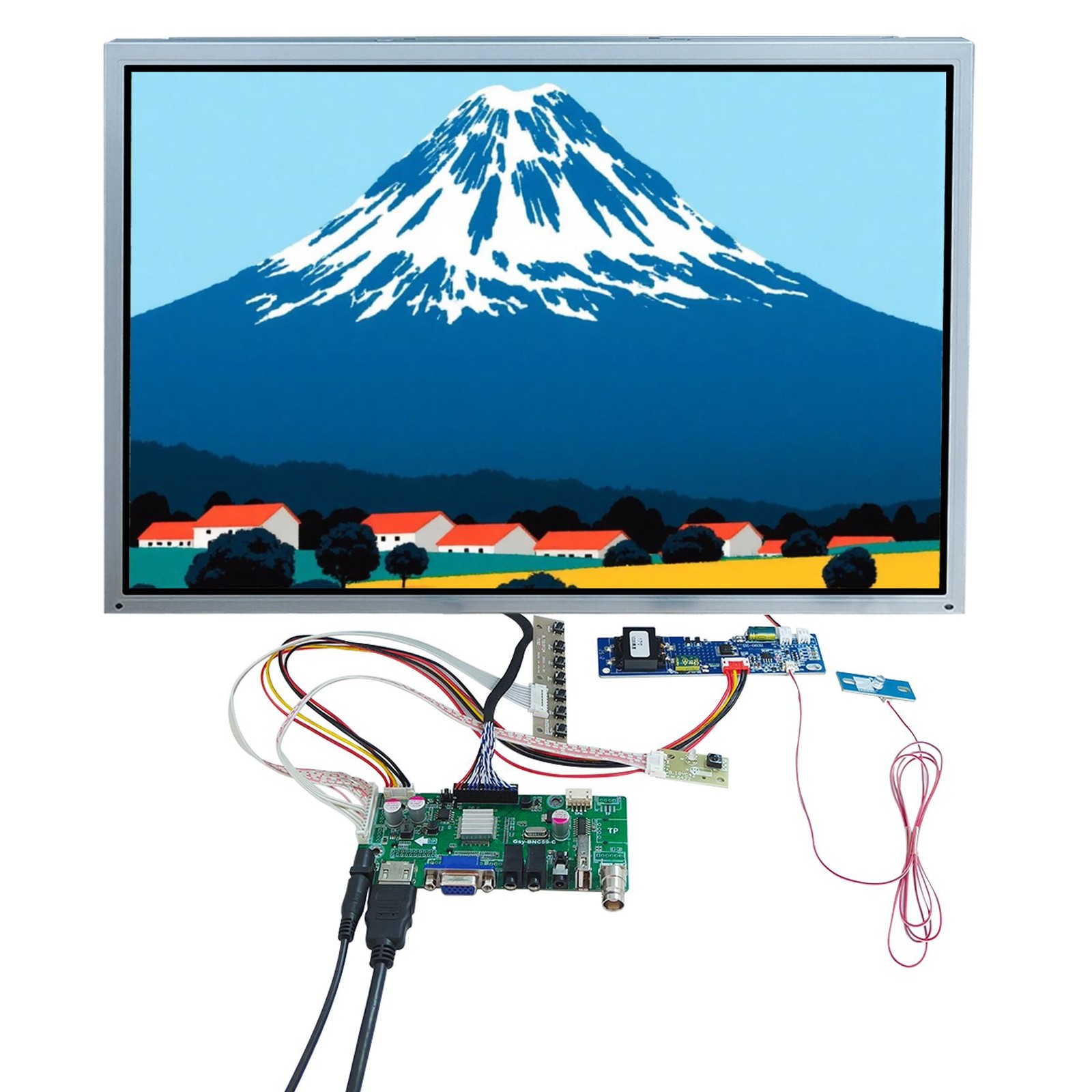 17.3inch 1000nit Out Door LCD Screen With HD VGD AV LCD Controller Board