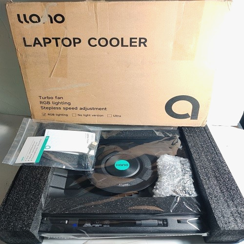 LLano (V12) Gaming Laptop Cooling Pad, RGB Lights and stand (NICE)