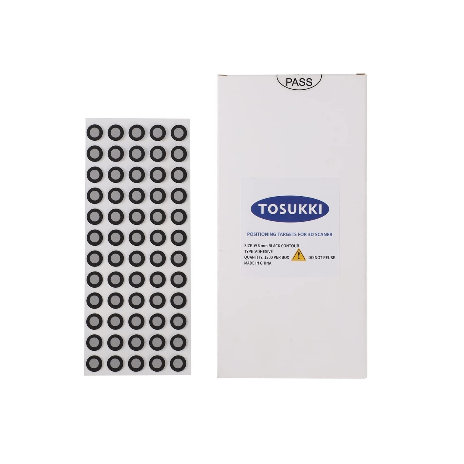 TOSUKKI 6mm Positioning Targets With Black Contour For 3D Scaner,3d scanning ...
