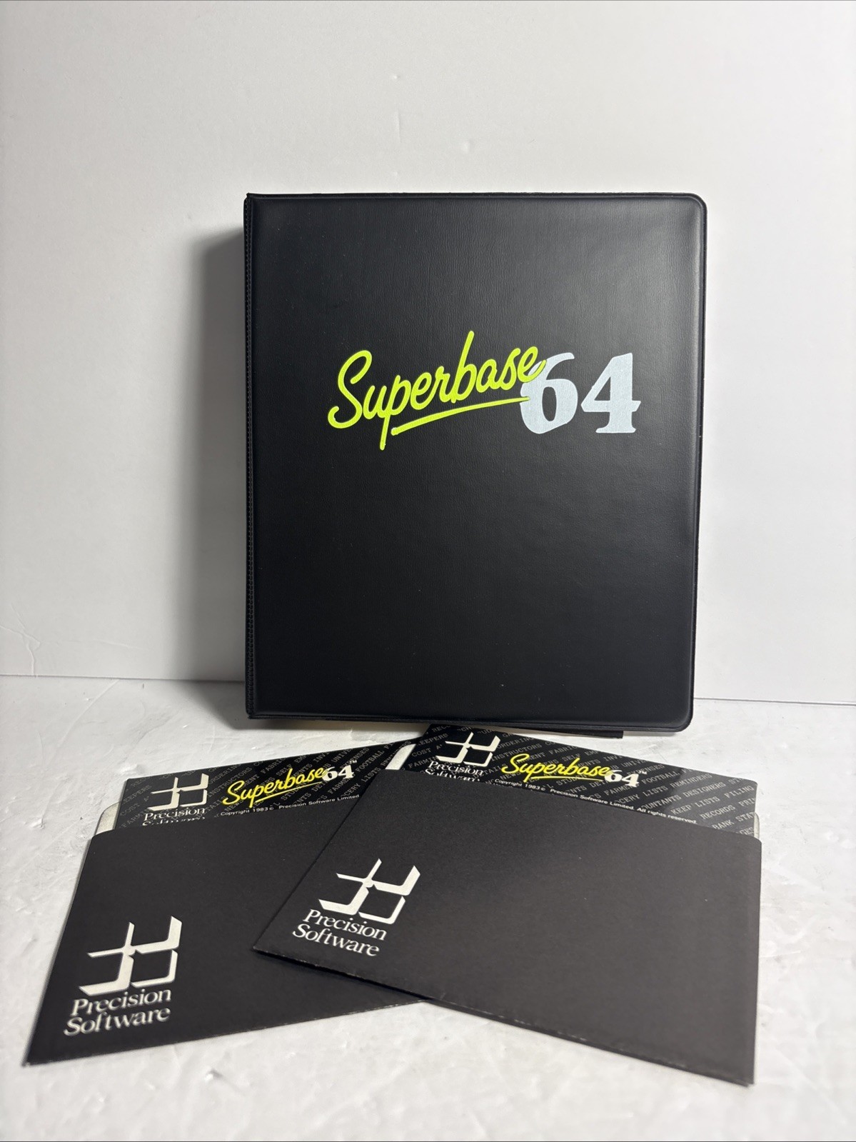 Superbase 64 (Precision Software) — Commodore 64 Database, 2 Disks + Full Book