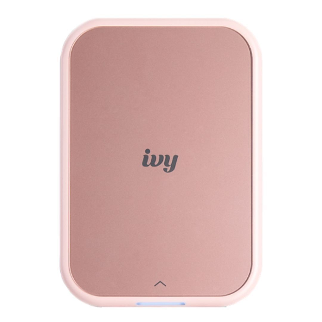 Canon IVY 2 Mini Compact Blush Pink Photo Sticker Printer with LED Light Bar