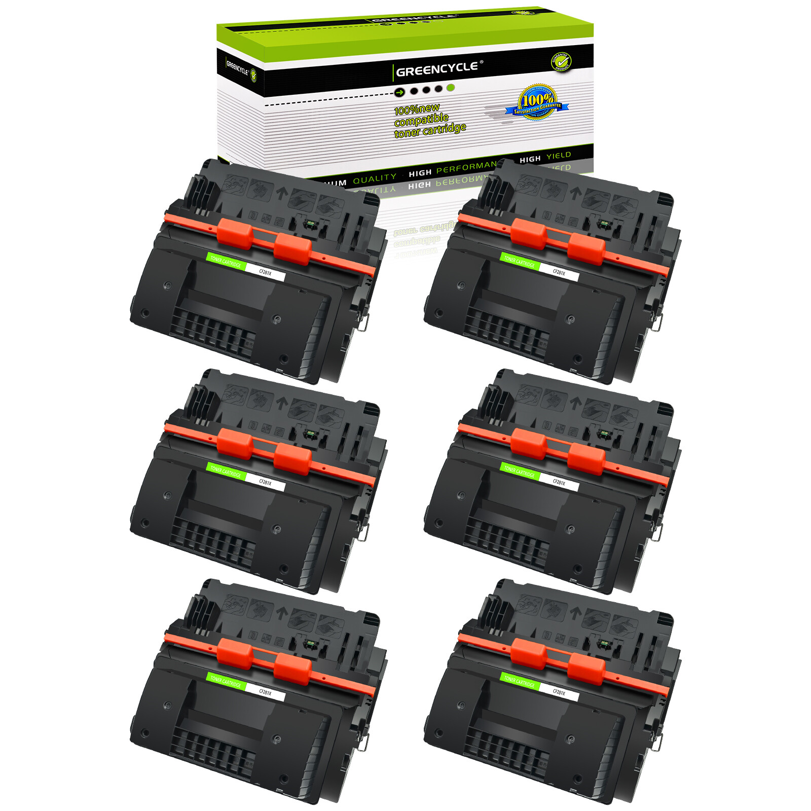 6PK CF281X 81X Toner Cartridge Fits For HP Laserjet MFP M630f M630h M630z M630