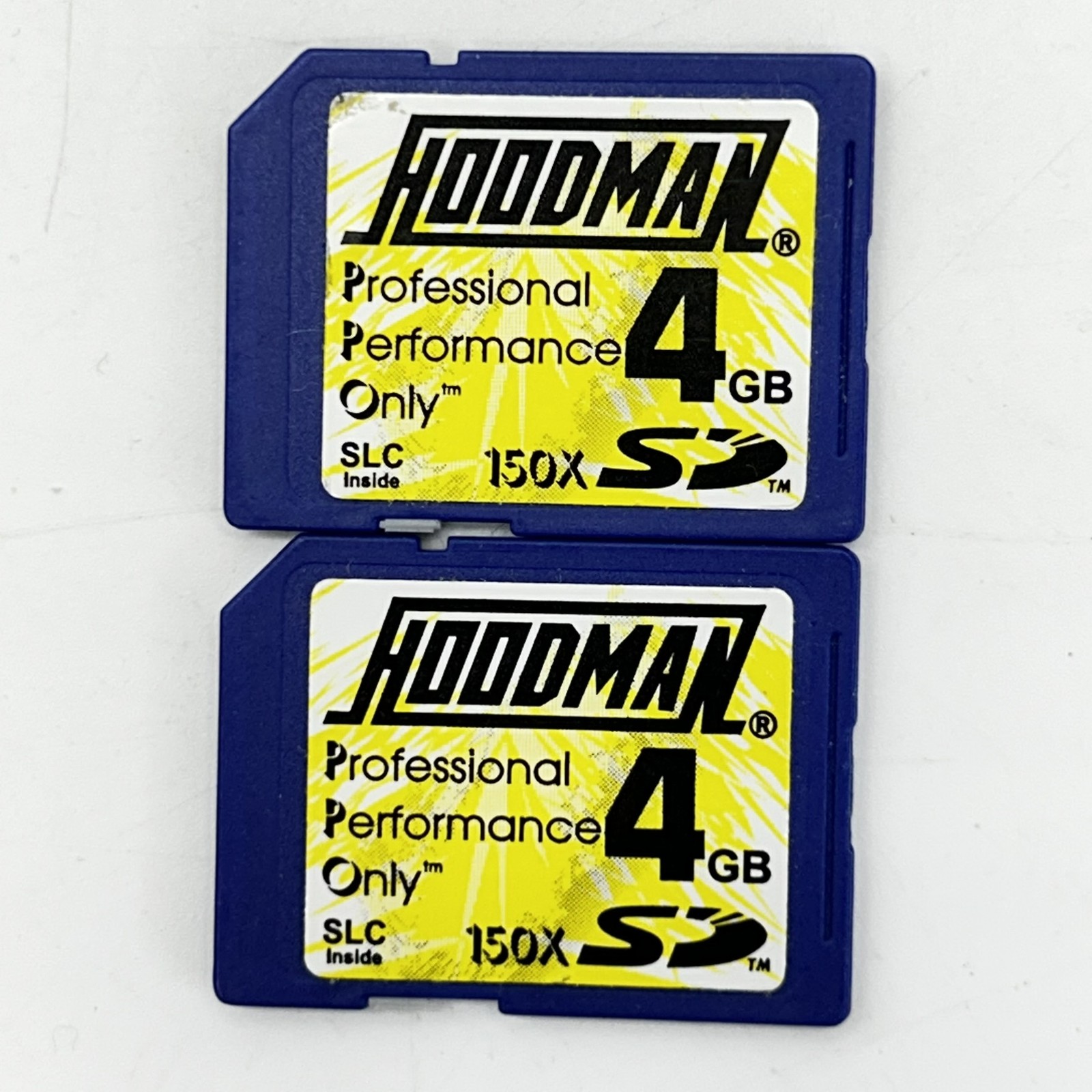 2x Hoodman Professional Performance 4GB 150X SLC SD Card for Digital Cameras