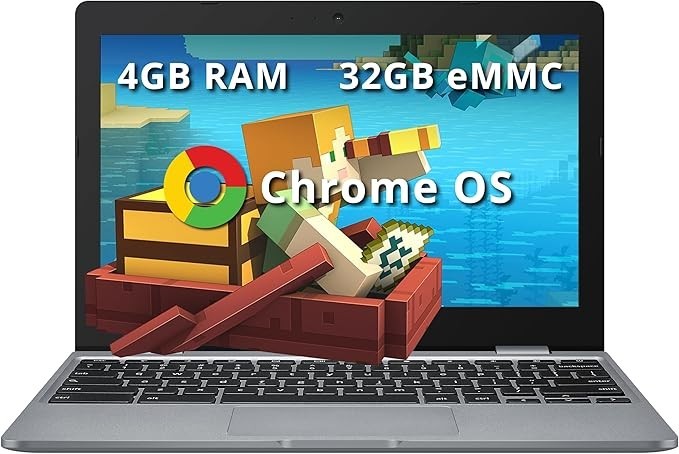 ASUS Chromebook C223 11.6" HD Laptop Intel Celeron 4GB RAM 32GB eMMC Gray