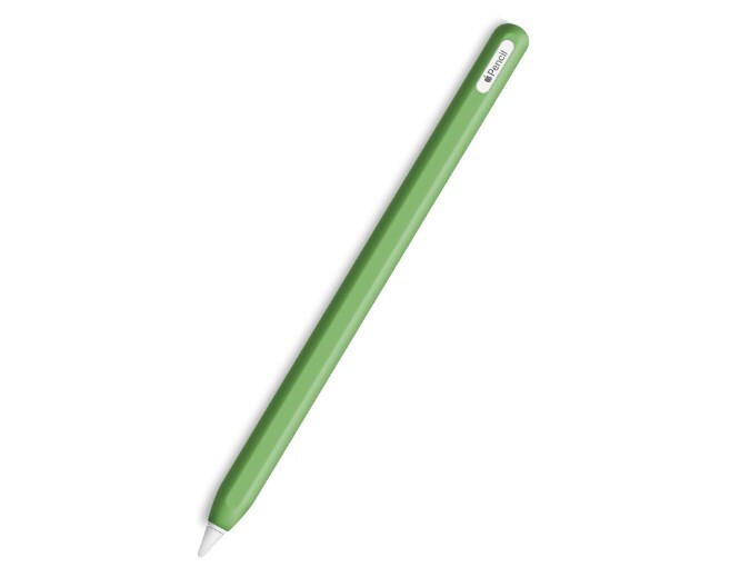 2pcs Slim Soft Silicone Sleeve Case for Apple Pencil 2nd Generation Green/Clear