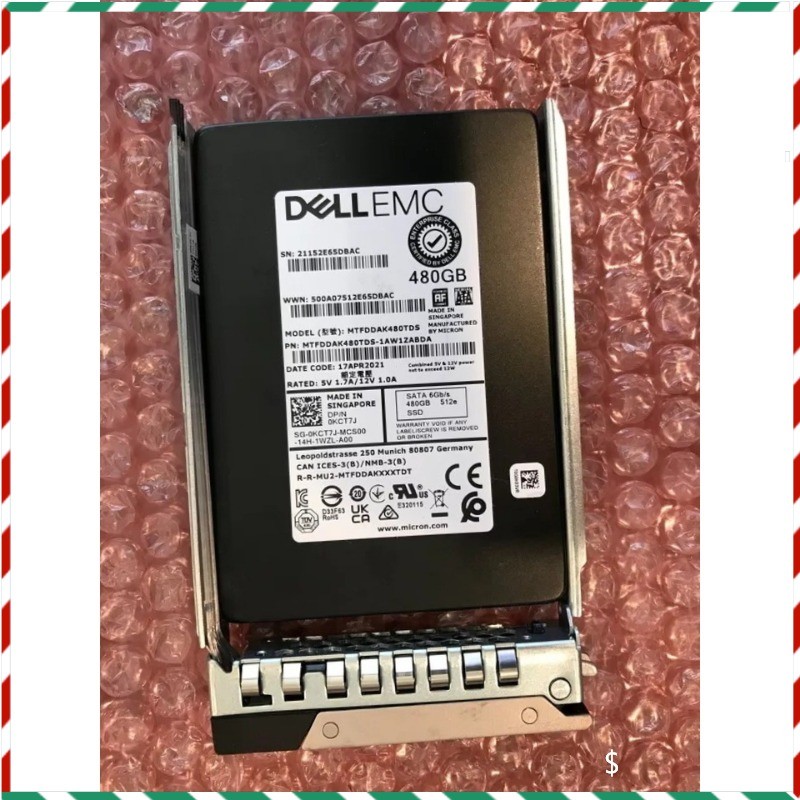 KCT7J 0KCT7J Dell EMC Micron MTFDDAK480TDS 480GB 6Gbps SATA 2.5" SSD G14 KIT