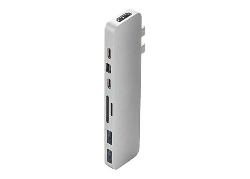 HyperDrive PRO 8-in-2 USB-C Hub Power Delivery - Silver - 100 Watts GN28D-SILVER