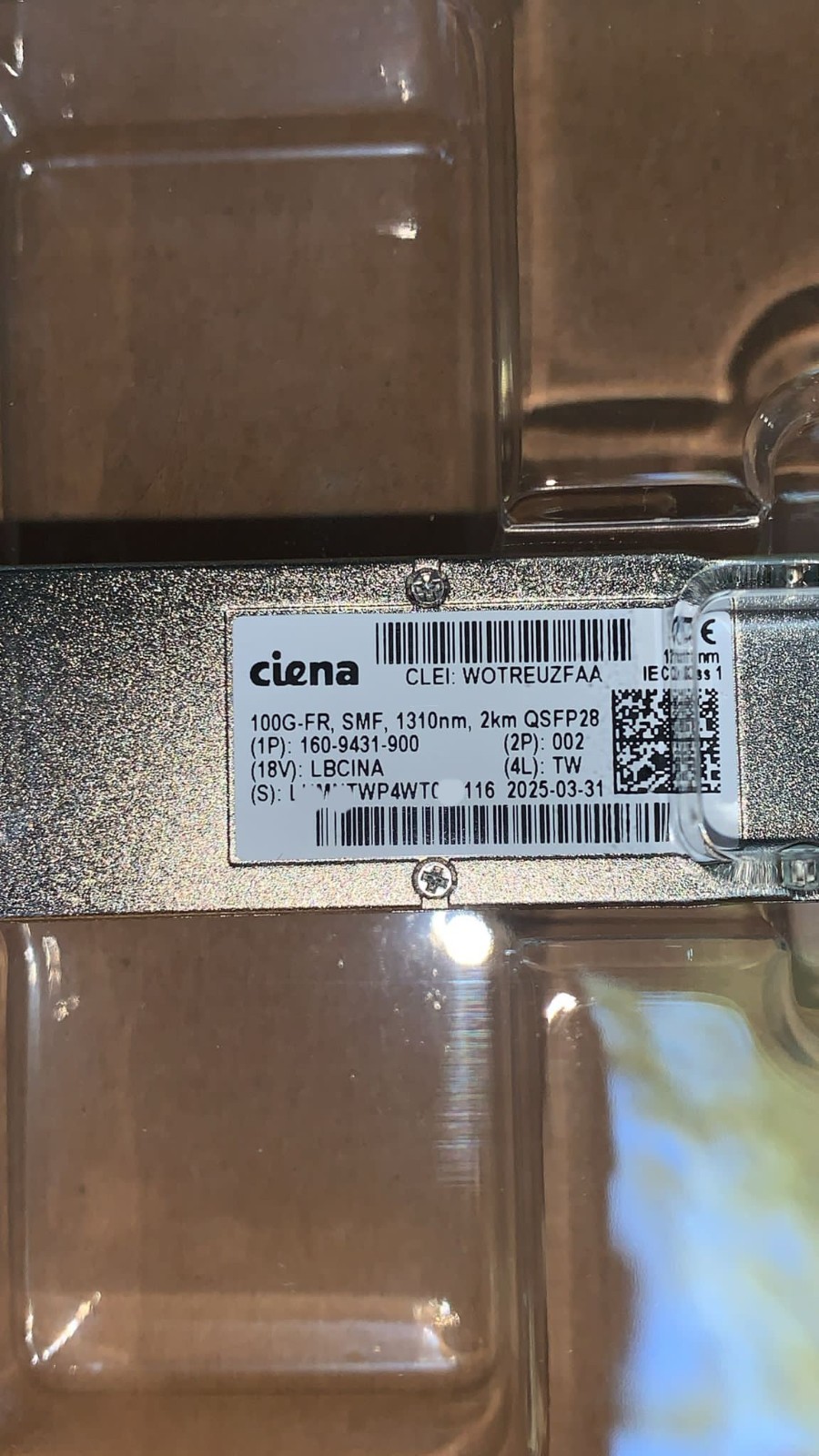 NEW 160-9431-900 CIENA 100G-FR SMF 1310NM 2KM QSFP28