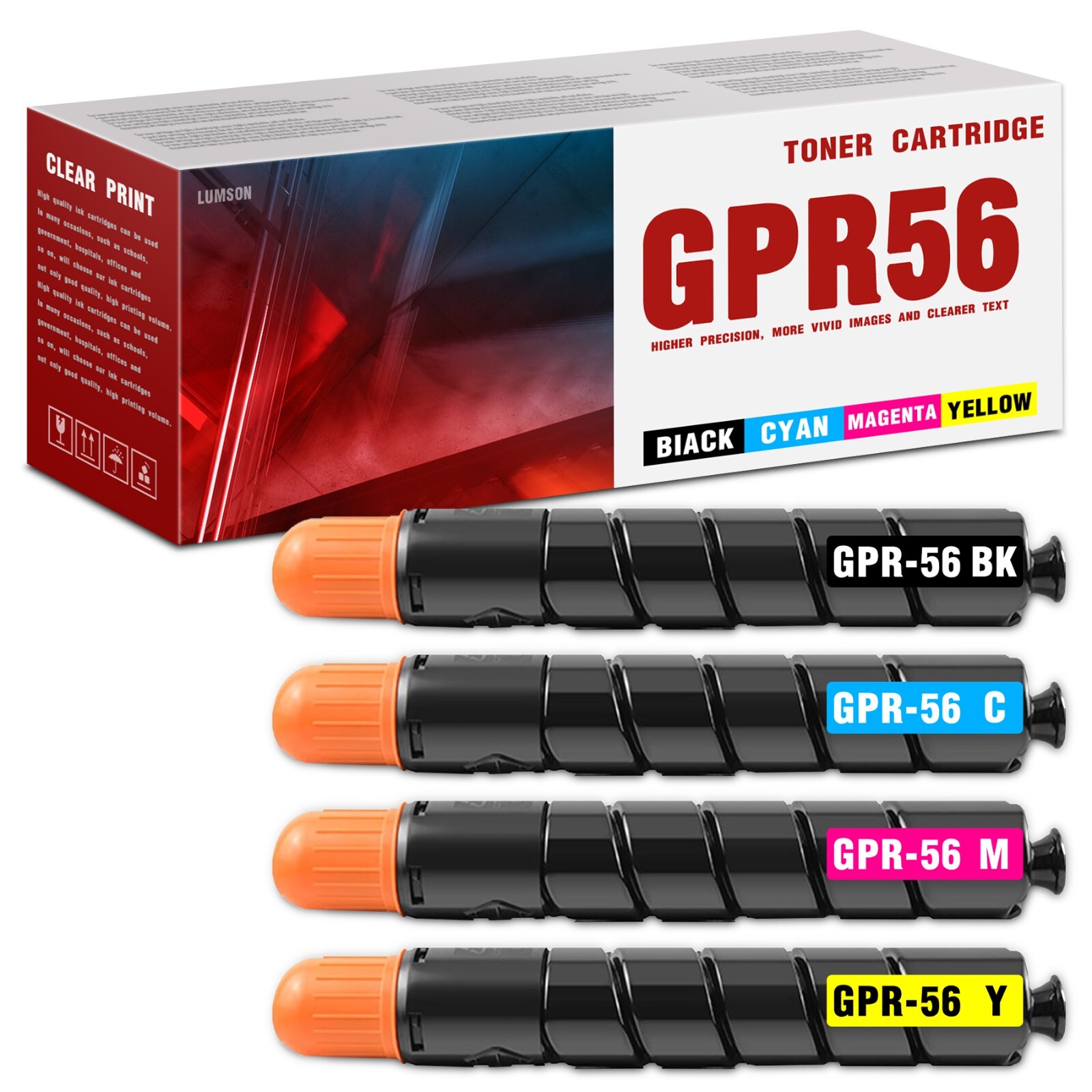 Full Set GPR-56 Black Cyan Yellow Magenta Toner Cartridge Set for Canon C7580