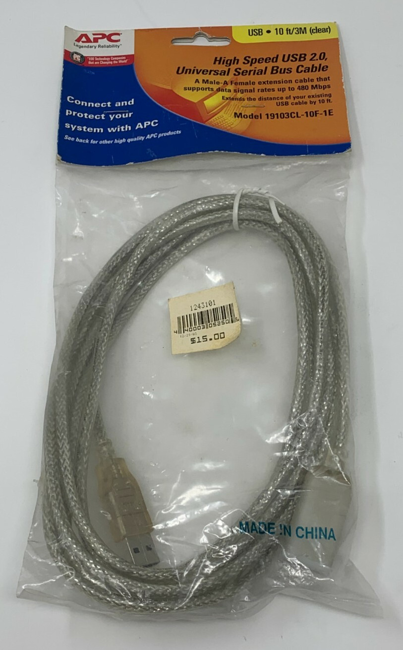 APC High Speed USB 2.0 Universal Serial Bus Cable 10 ft.
