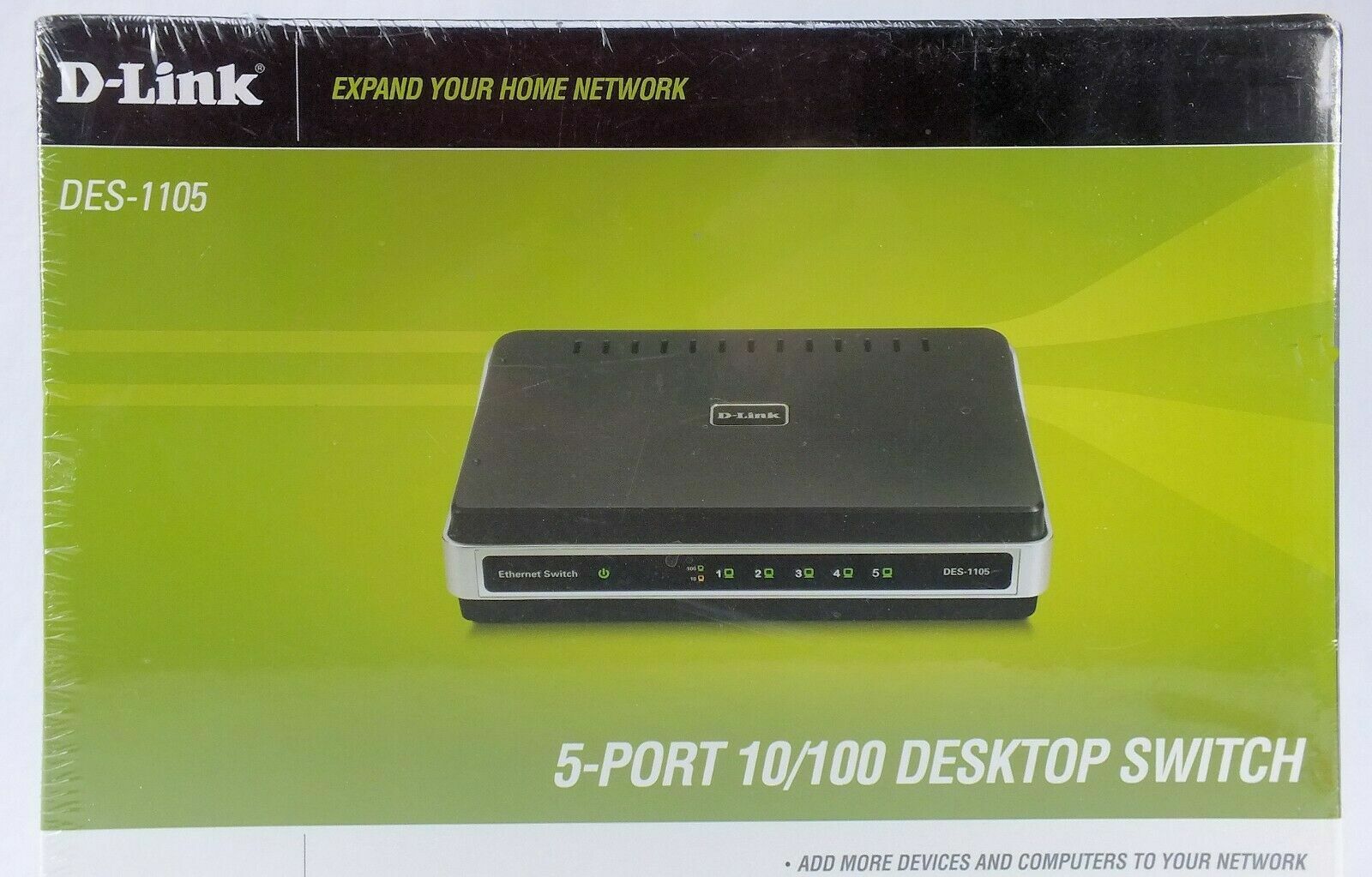 D-Link Desktop DES-1105 5 Port 10/100 Fast Ethernet Network Switch Brand New