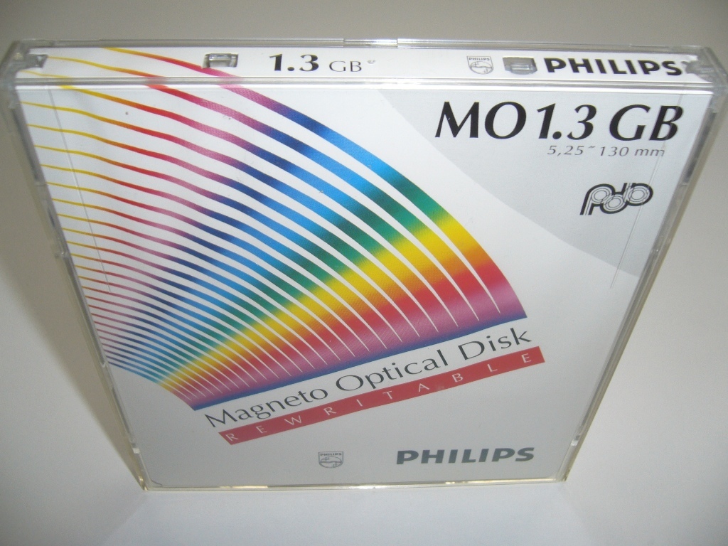 1.3GB MO disk Philips, Magneto Optical Disk 5.25" Rewritable, NEW