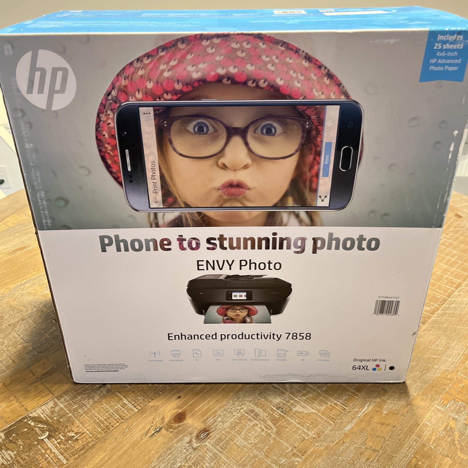 HP ENVY Photo 7858 All-in-One Inkjet Wireless Color Photo Printer