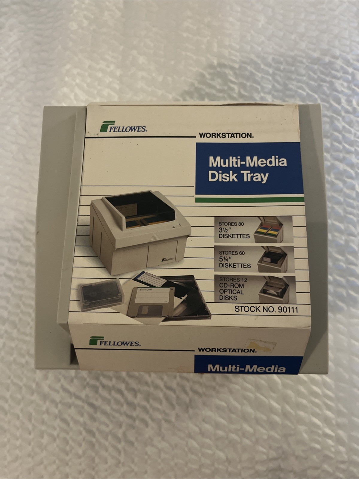 Fellowes Workstation Multi Media Disk Tray Stock # 90111 Without Lock -Off White