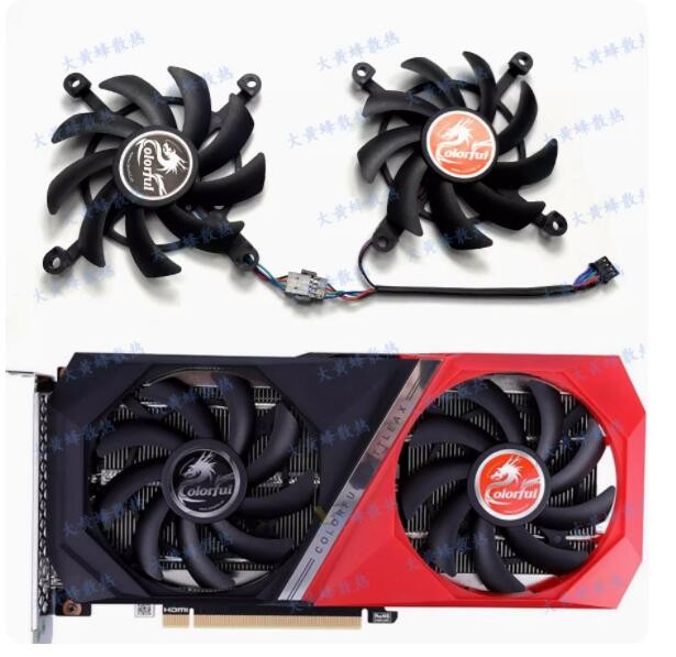 For COLORFUL RTX3060ti 3060 3050 DUO V2 Tomahawk Edition Graphics Card Fan