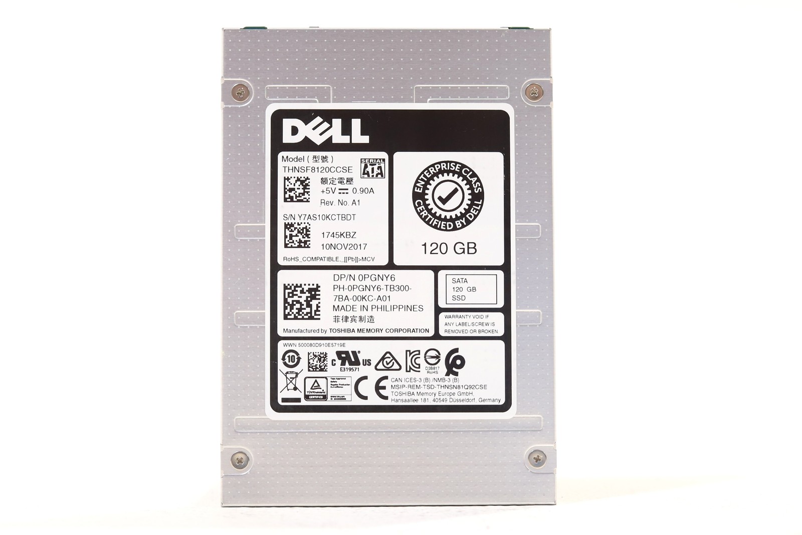 Dell THNSF8120CCSE 120GB 2.5" 6Gb/s SATA Solid State Drive P/N: 0PGNY6 Tested