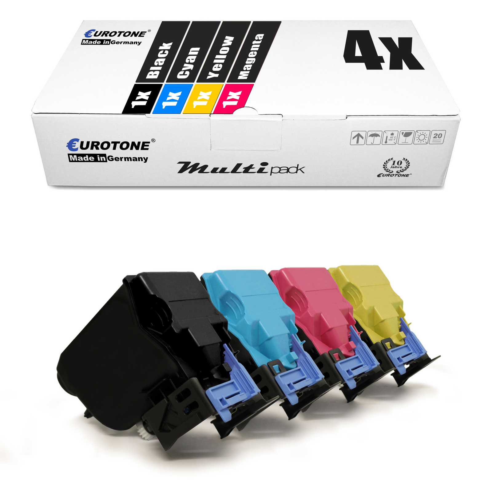 4X Eco Toner Replaces Konica Minolta TNP27C TNP27K TNP27M TNP27Y TNP27