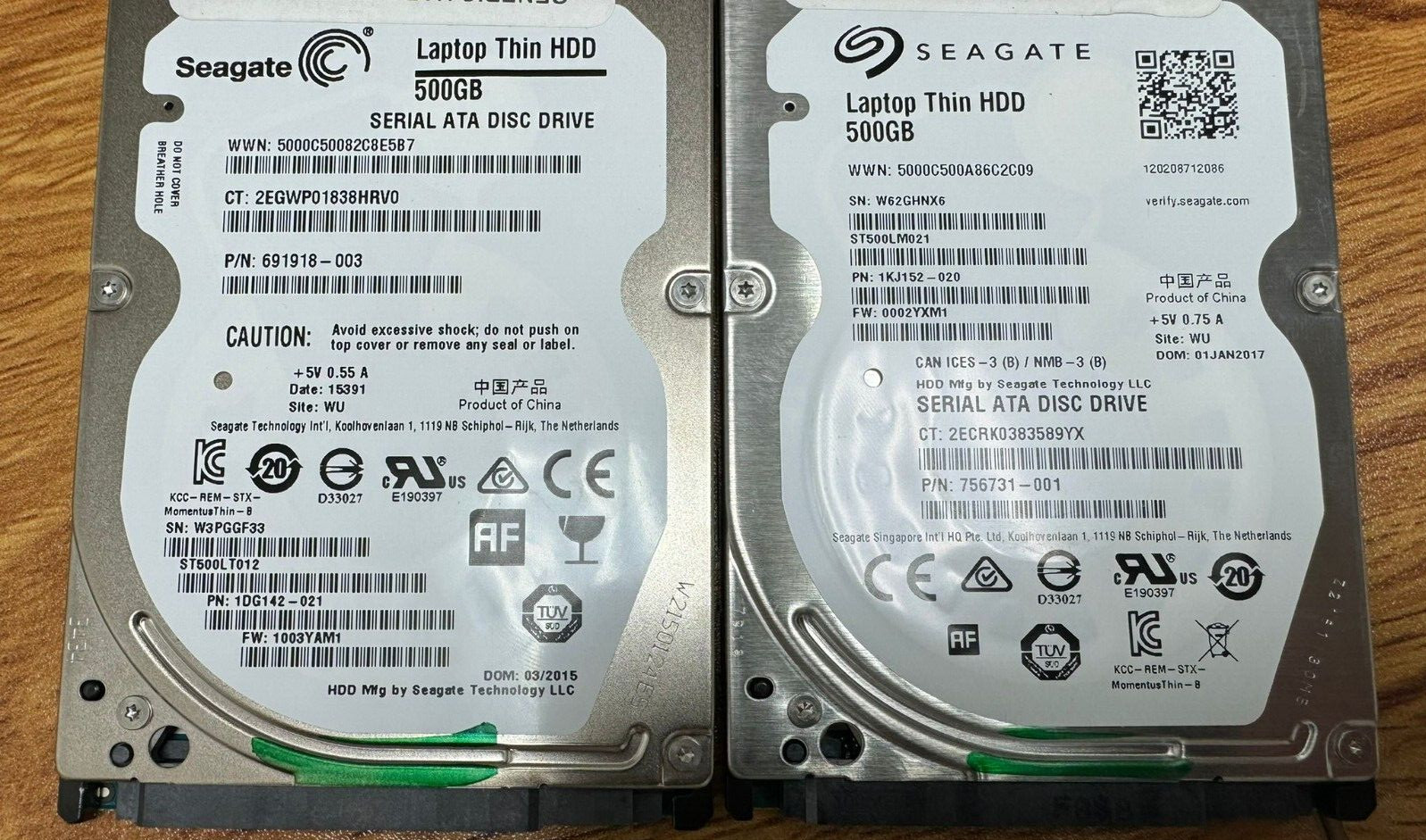2 PACK  Seagate ST500LM021 Mobile HDD 500 GB  2.5" SATA III Laptop Hard Drive