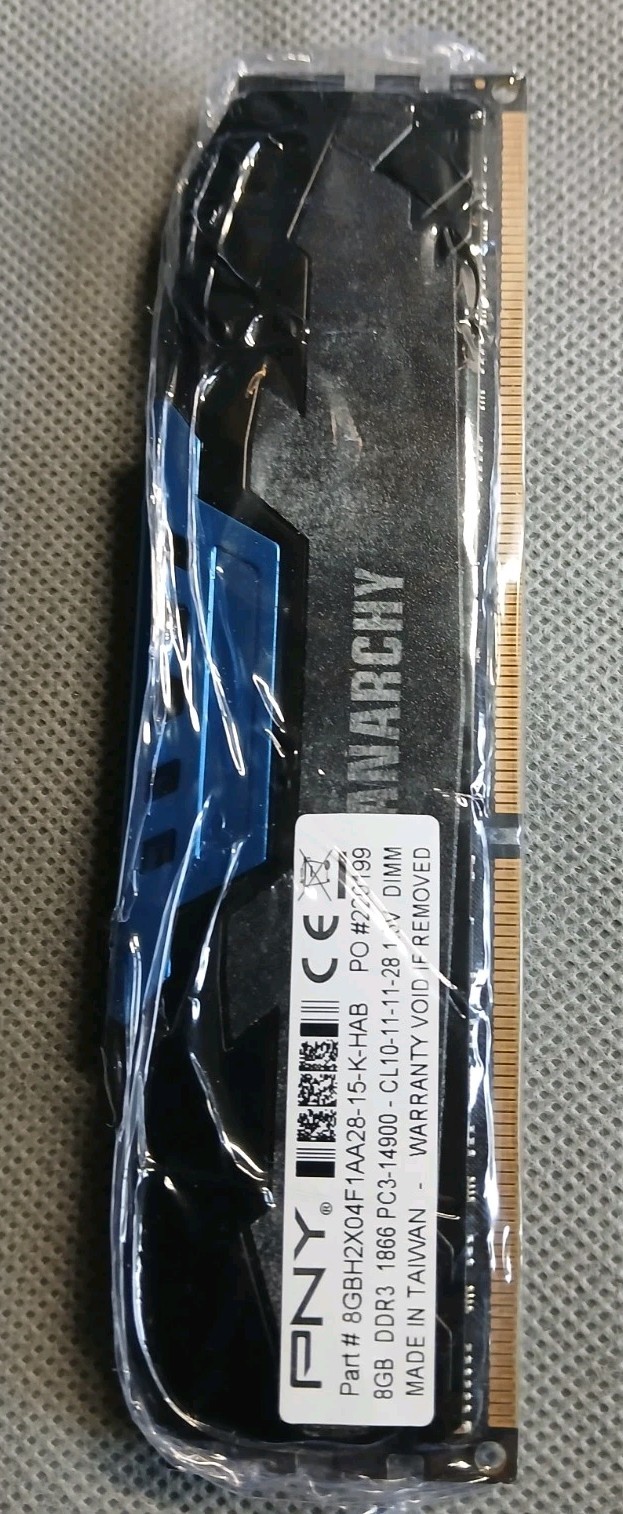 PNY Anarchy 8GB DDR3-1866 (PC3-14900) single stick — part #...
