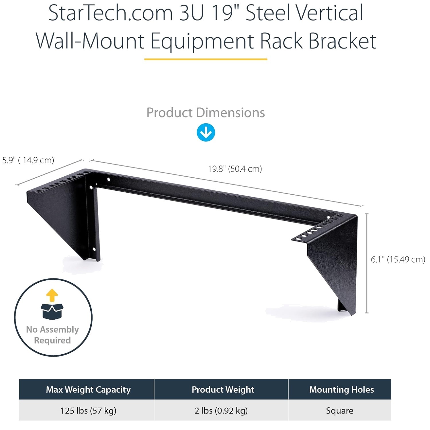 StarTech 3U Vertical Wall Mount Rack Bracket