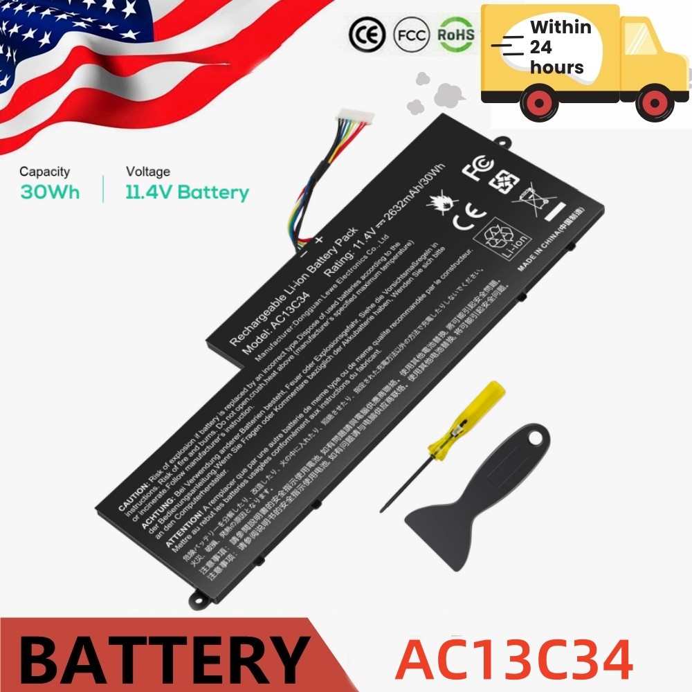 AC13C34 Battery For Acer Aspire V5-122p V5-122P-0408 V5-122P-0467 3ICP5/60/80