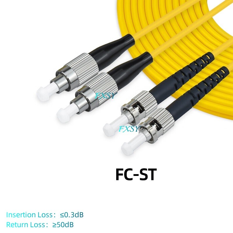 5Pcs 1m 2m 3m 5m 10m 15m FC/UPC to ST/UPC Duplex SM Fiber Optic Patch Cord LSZH