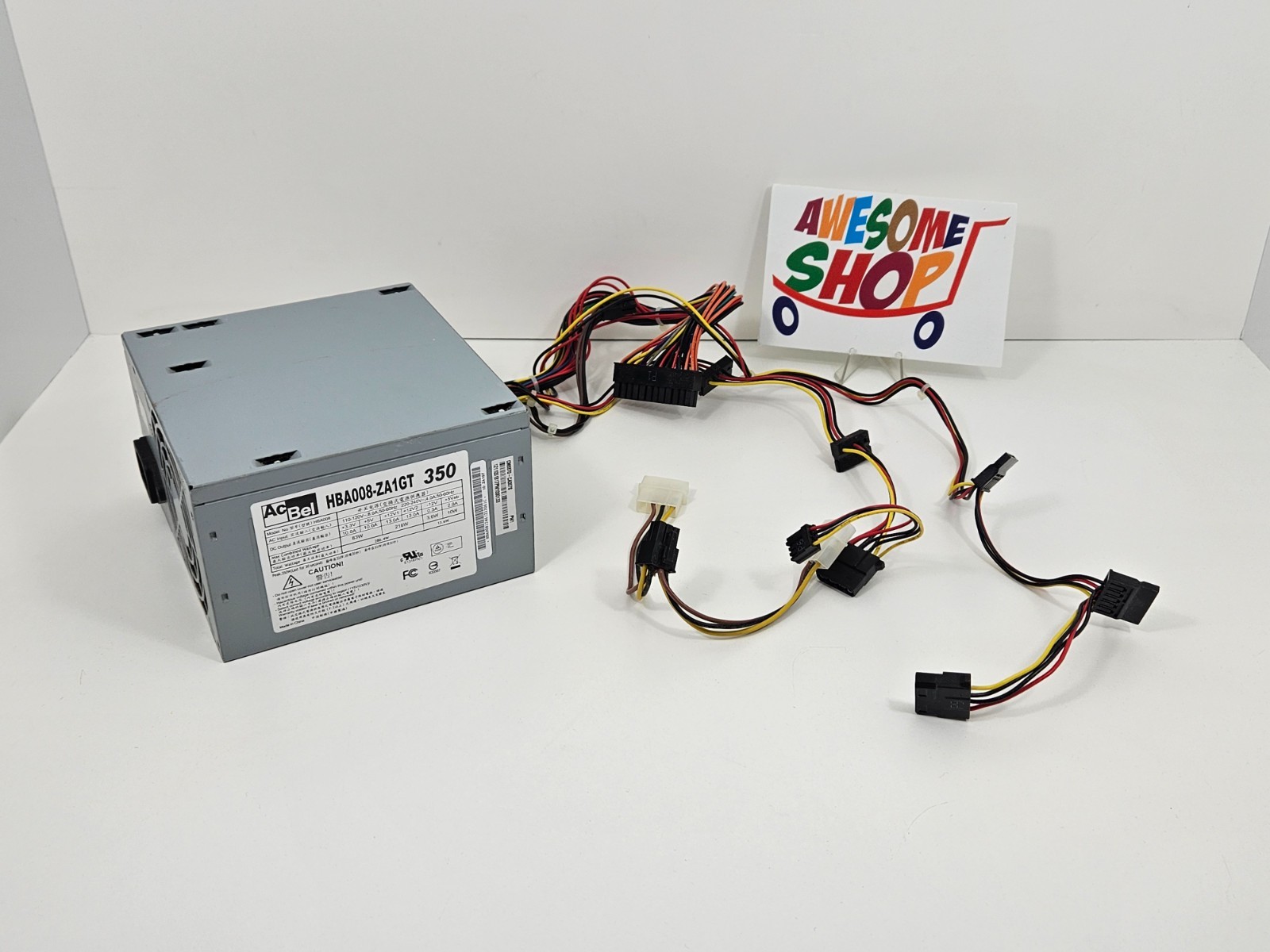 AcBel HBA008-ZA1GT 350W Power Supply 24Pin & 4Pin SATA TESTED