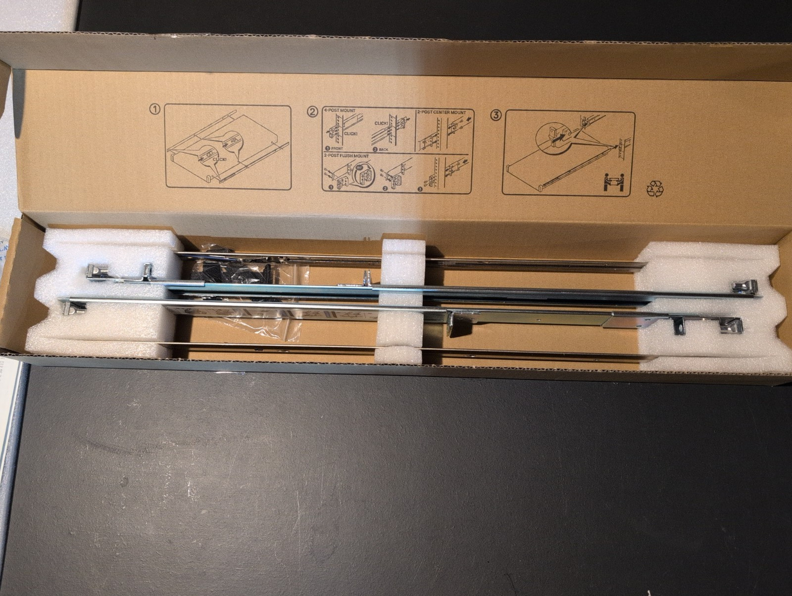 New OEM 0C597M C597M 1U Static Rail Kit For Dell R220 R230 R410 R420 R430 Server