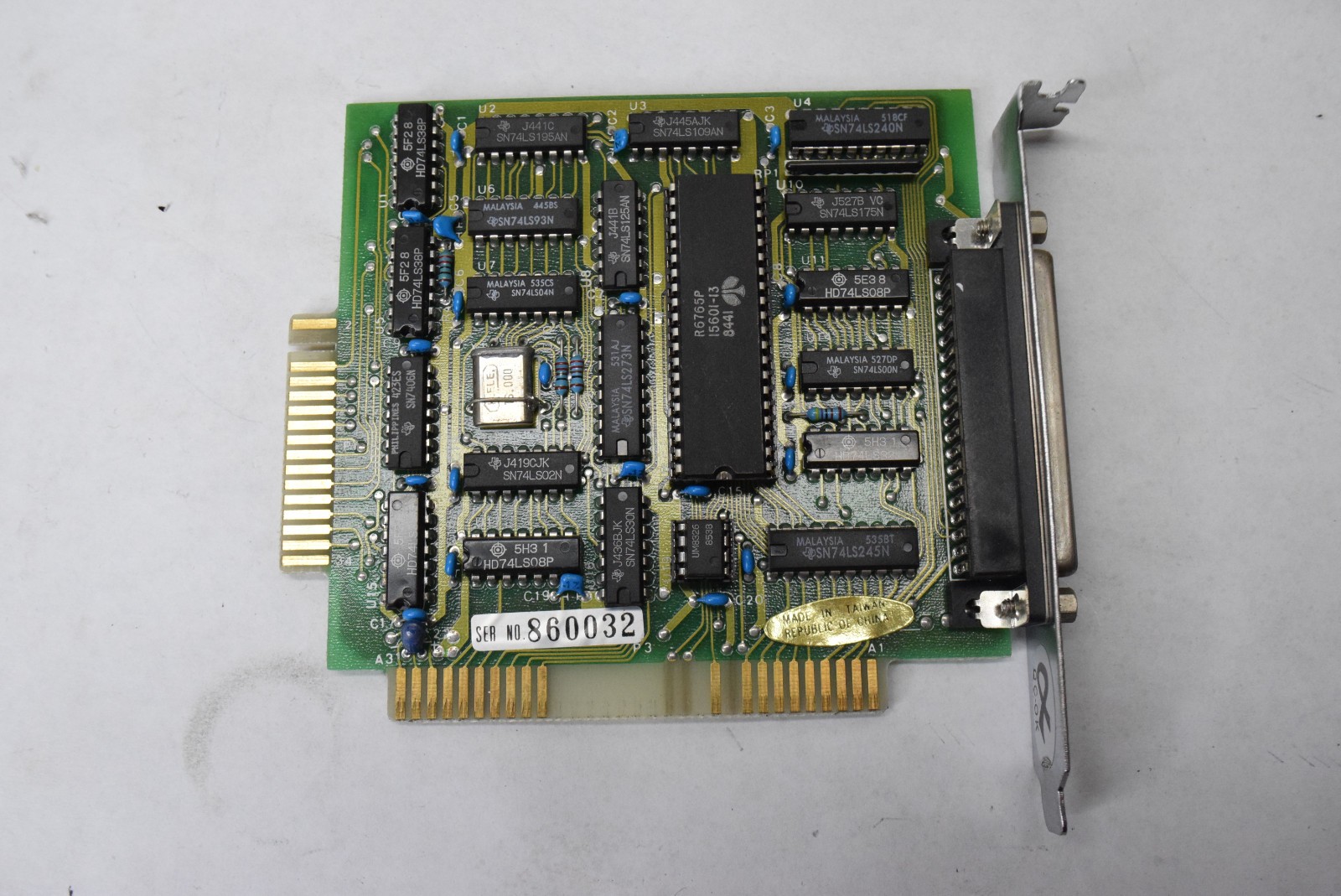 Rockwell R6765 Based Floppy Drive Controller Card 8bit ISA IBM PC XT -  TESTED